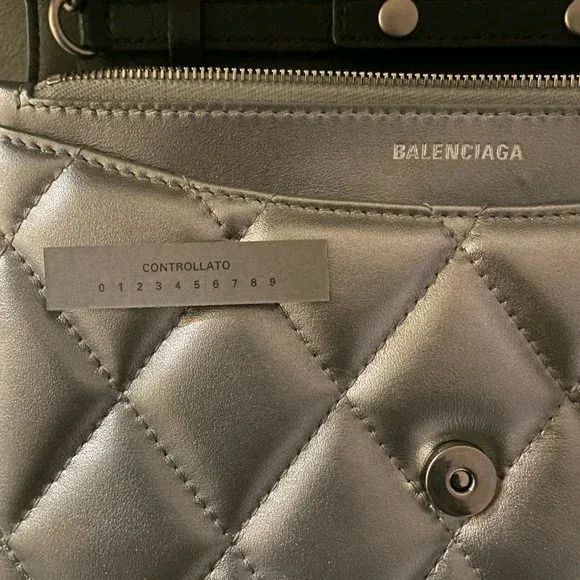 [정품 특가] 발렌시아가 실버퀄팅 레더 크로스백 -미니--2