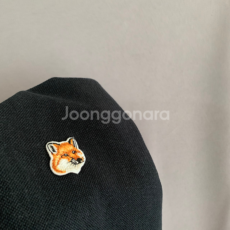 XXL 메종키츠네 폭스 해드 패치 오버핏 반팔 카라티--2