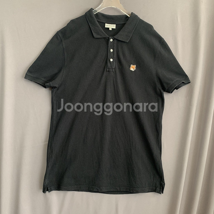 XXL 메종키츠네 폭스 해드 패치 오버핏 반팔 카라티--0