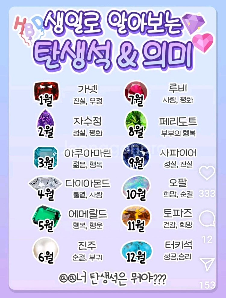 천연 탄생석 목걸이--8