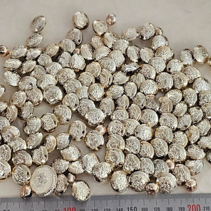 금장 플라스틱 단추 3종 150개 일괄