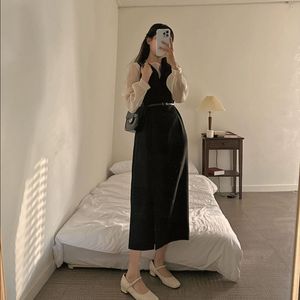 (하객룩)리리앤코 벨트 롱원피스 블랙 2사이즈