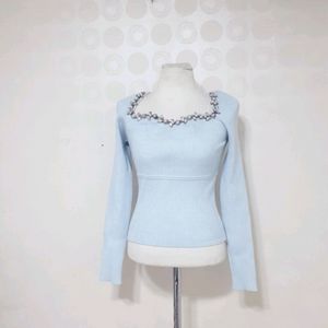 새것/비즈보석/크롭티55/골지티55/여성티55