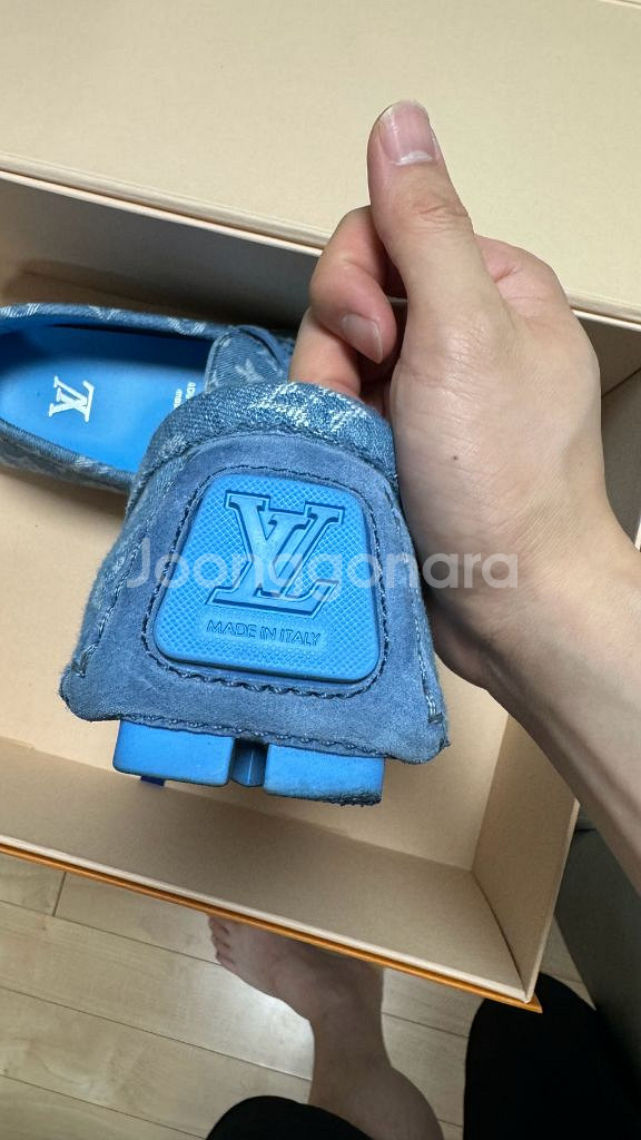 루이비통 lv 드라이버 모노그램 데님 모카신 로퍼270--4