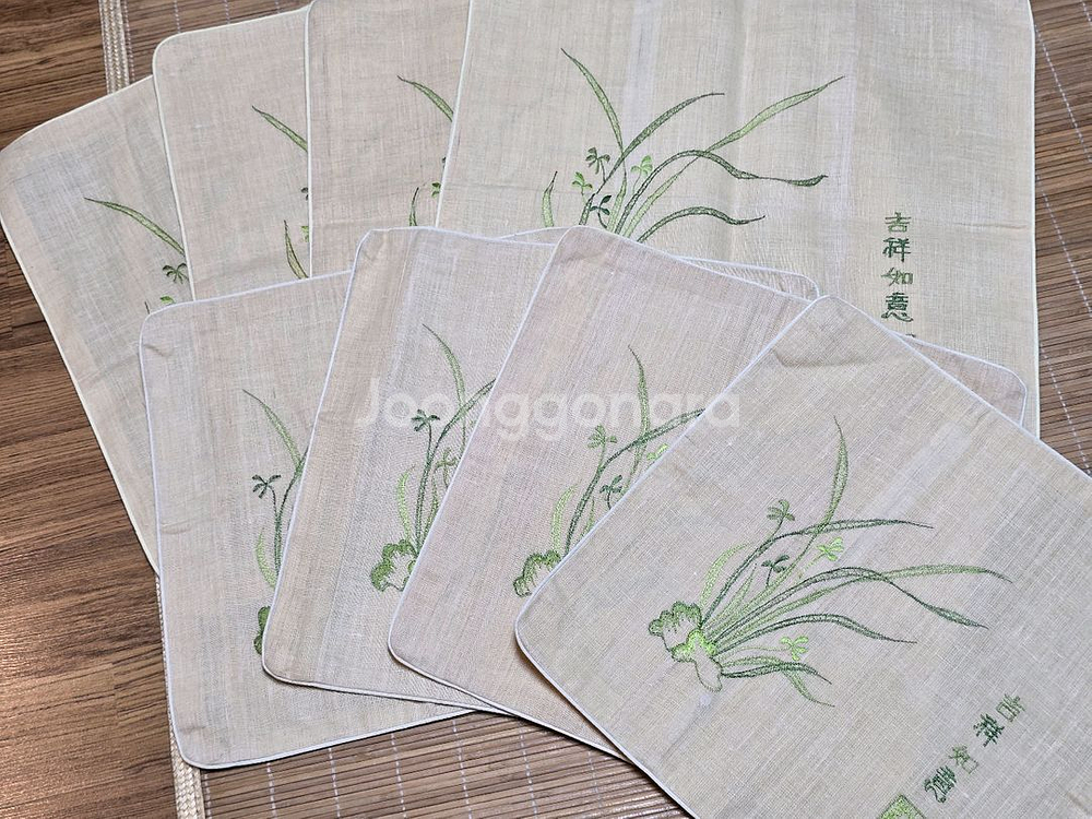 천연 시어서커 삼베 난초방석 8장--2