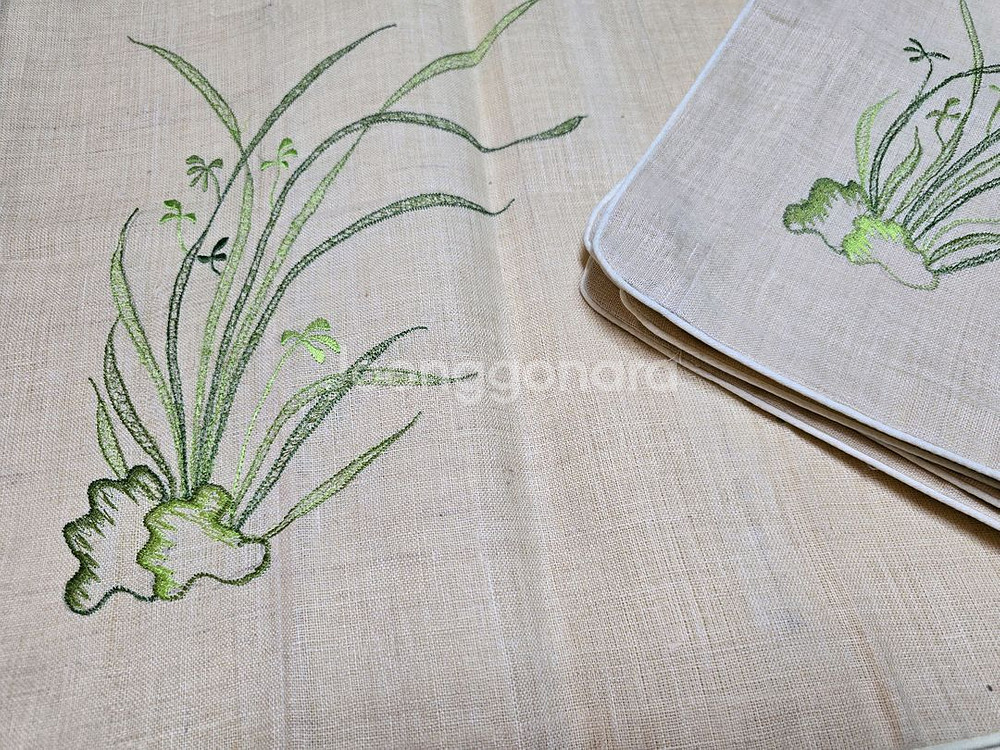 천연 시어서커 삼베 난초방석 8장--6