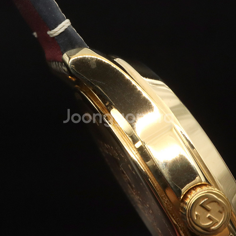 구찌 38MM 쿼츠 금장 G타임리스 핑크 블라썸 시계--6