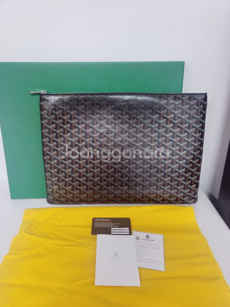 고야드 정품 블랙 세나 클러치백 GM--0