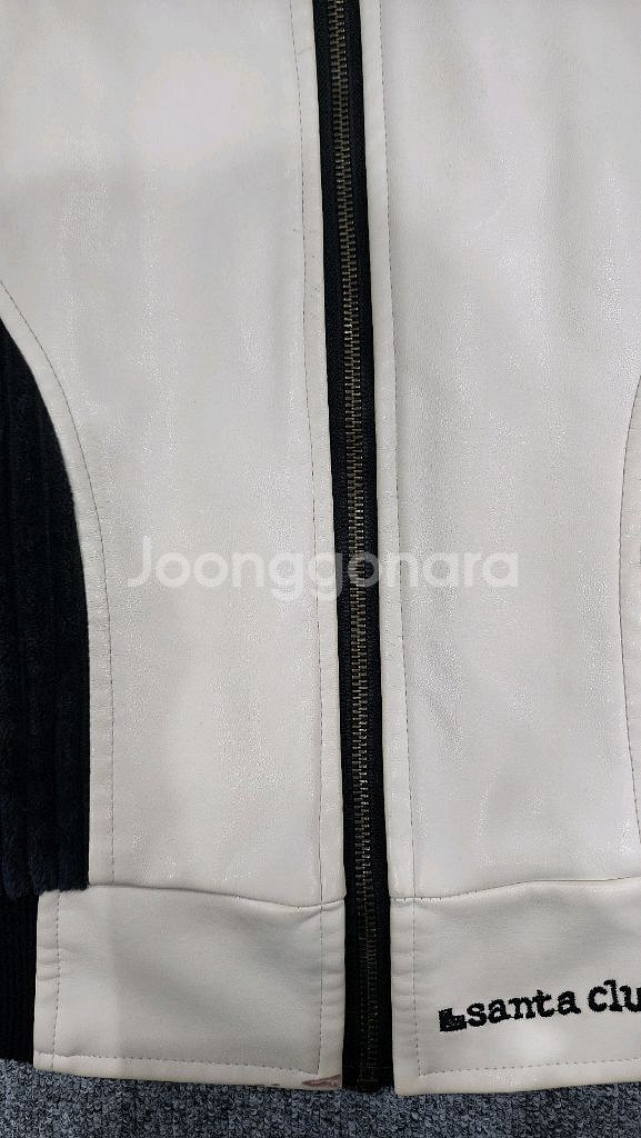 빈티지 산타클럽 바시티 코듀로이 가죽 자켓 페이크레더--5