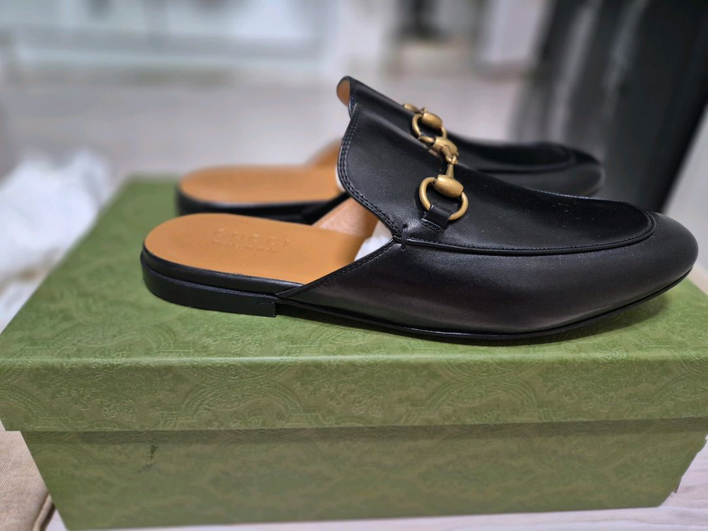 구찌 홀스빗 레더 슬리퍼 265 새상품 판매합니다--2