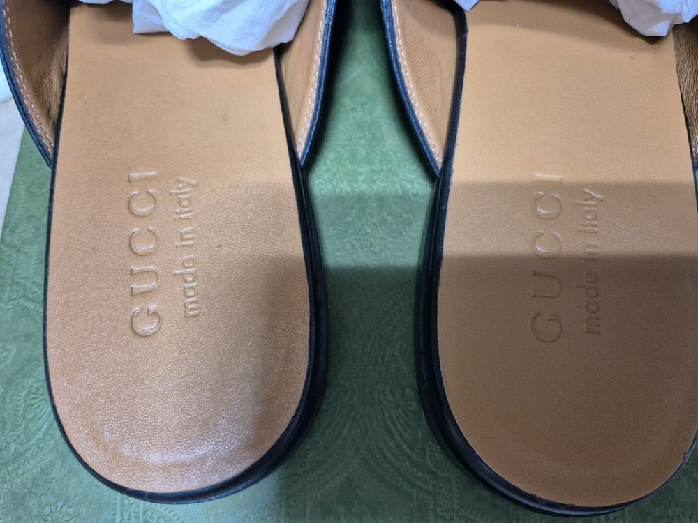 구찌 홀스빗 레더 슬리퍼 265 새상품 판매합니다--4