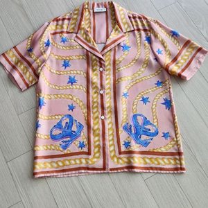 SANDRO 산드로 프린트 실크 셔츠