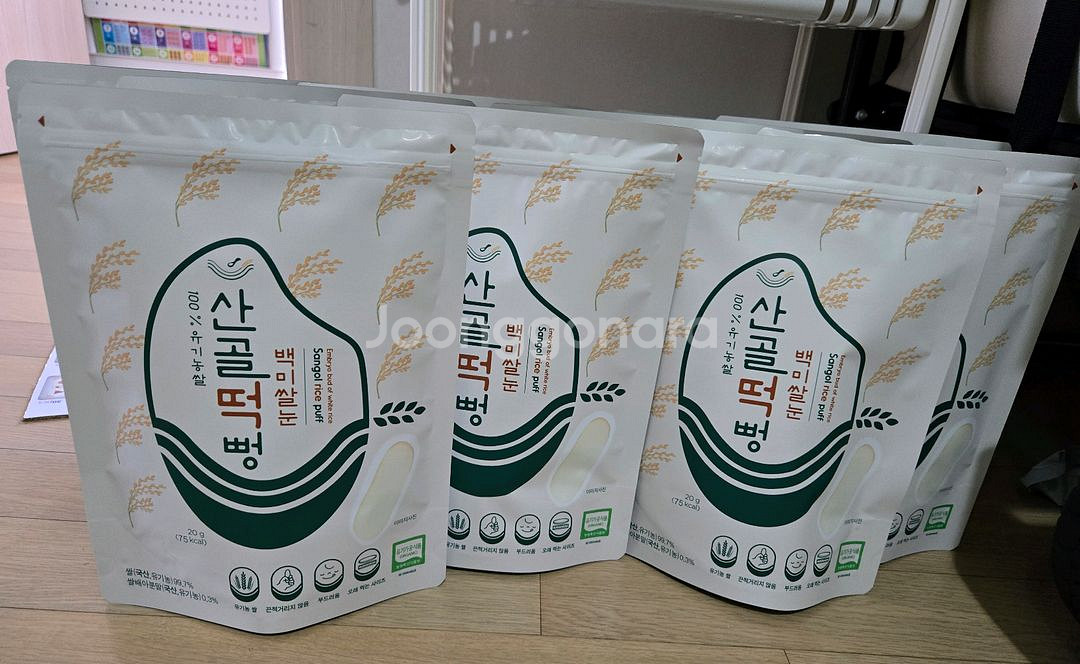 에코맘의산골이유식 아기과자 산골떡뻥 백미 택포--0