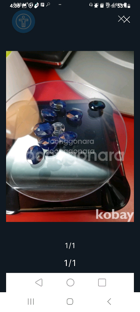 천연사파이어 1점7캐럿이상--0