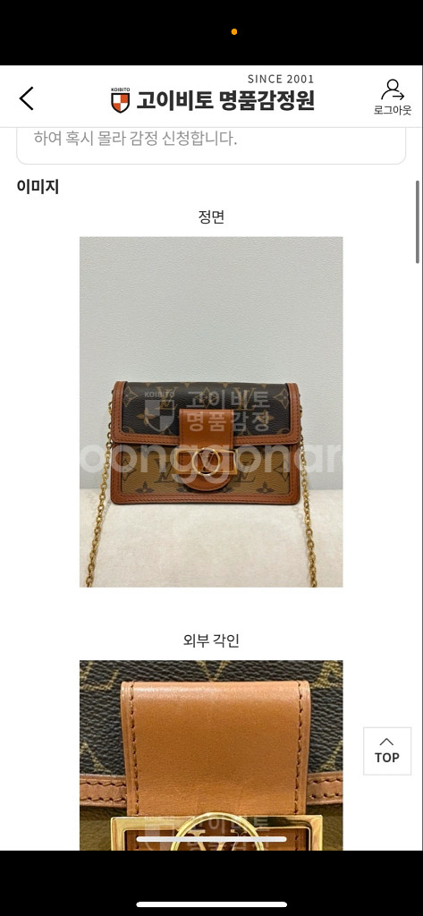 루이비통 도핀 체인 월렛백--3