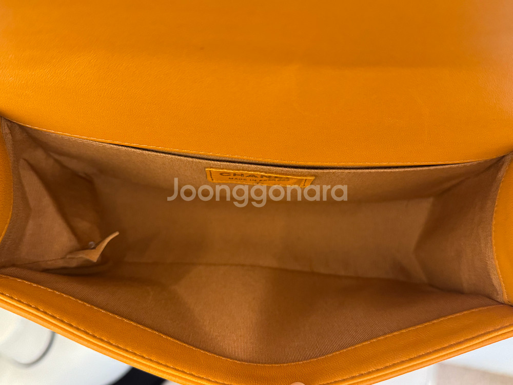 샤넬 보이백 m 오렌지 정품--5