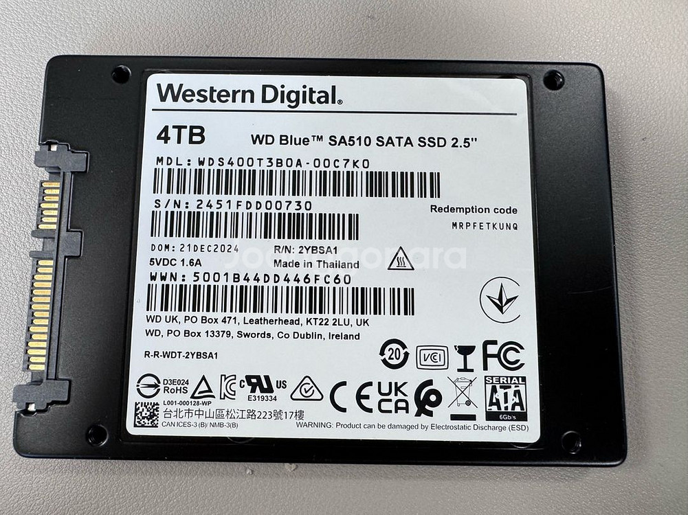 웨스턴디지털 SATA SSD 4TB--1