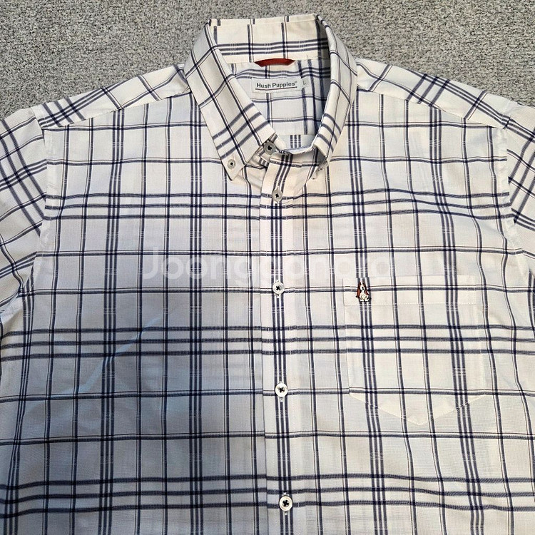 Hush Puppy 허시파피 체크 반팔셔츠 L(100)--1