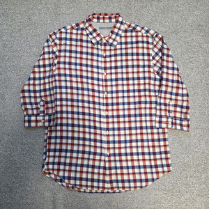 일본산 Ships 쉽스 체크 7부 반팔셔츠 L(100)