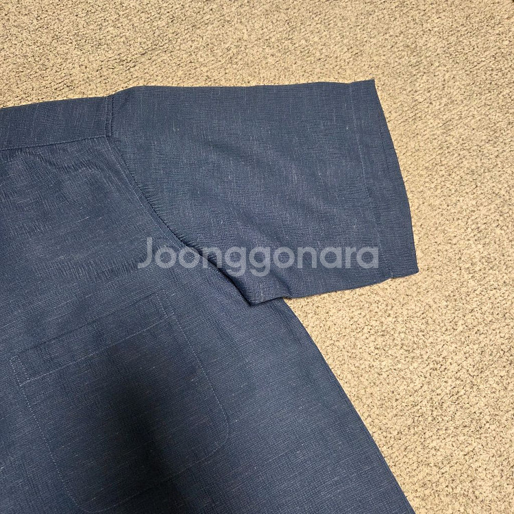 Lecognize 빈티지 린넨 반팔 셔츠 L(100)--2
