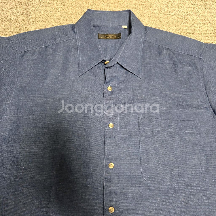 Lecognize 빈티지 린넨 반팔 셔츠 L(100)--1