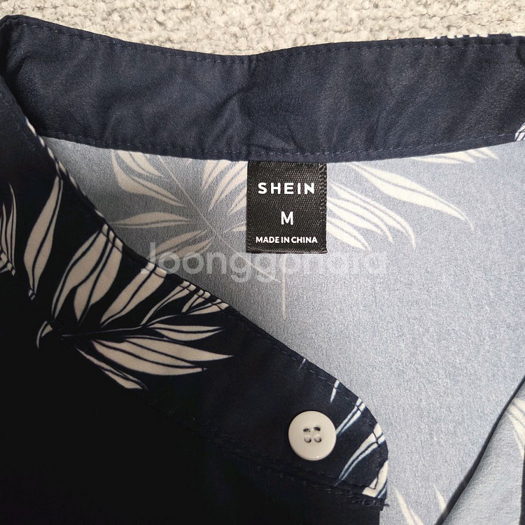 Shein 빈티지 하와이안 반팔 셔츠 L(100)--2