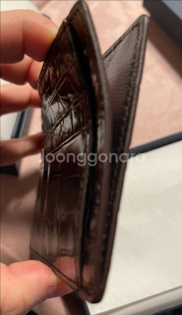 악어 가죽 카드지갑 새상품 남여공용--2