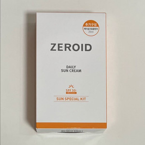 (미개봉)zeroid 선크림 50ml+클렌저 25ml