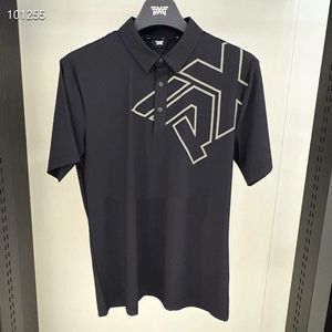 PXG 남성 썸머 빅로고 스판 기능성 반팔 카라 티셔츠