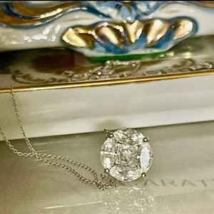18k 7캐럿 모이사나이트 목걸이 새상품