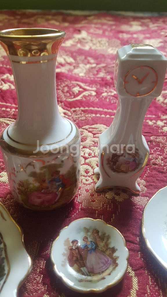 유럽 앤틱 프랑스 리모지 리모주 소품 세트--3