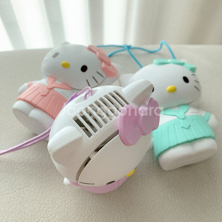 산리오 헬로키티 손선풍기 키티 손풍기 목걸이--3