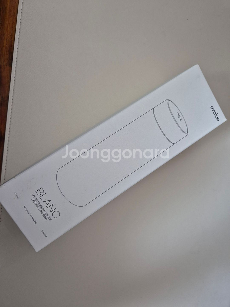 오밸류 블랑 LED 온도표시 스마트 텀블러(미사용)--0