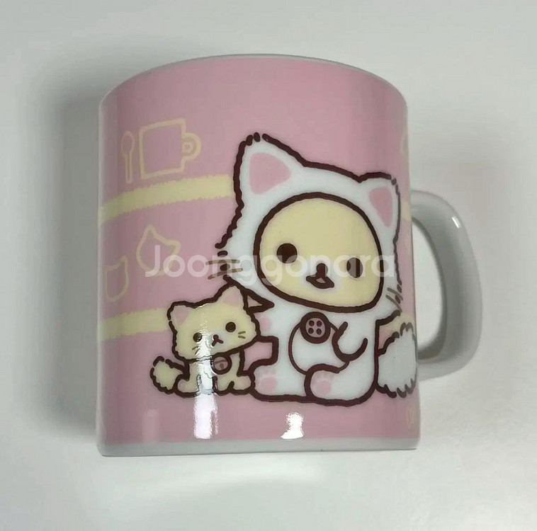 고전 고양이 코리락쿠마 컵, 접시 세트--1