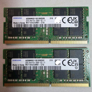 노트북용 삼성32G DDR4 2666MHz