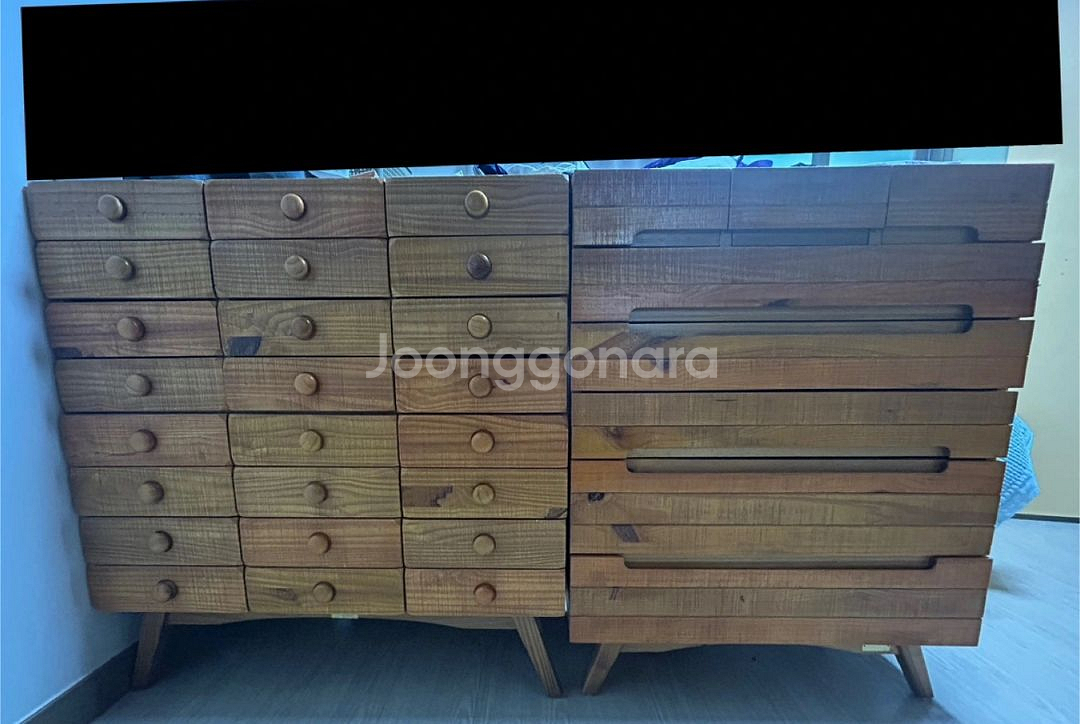 바네스 데코 원목 서랍장 2개--0