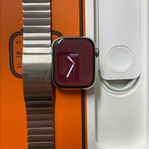 애플워치7에르메스 41mm 실버 S급