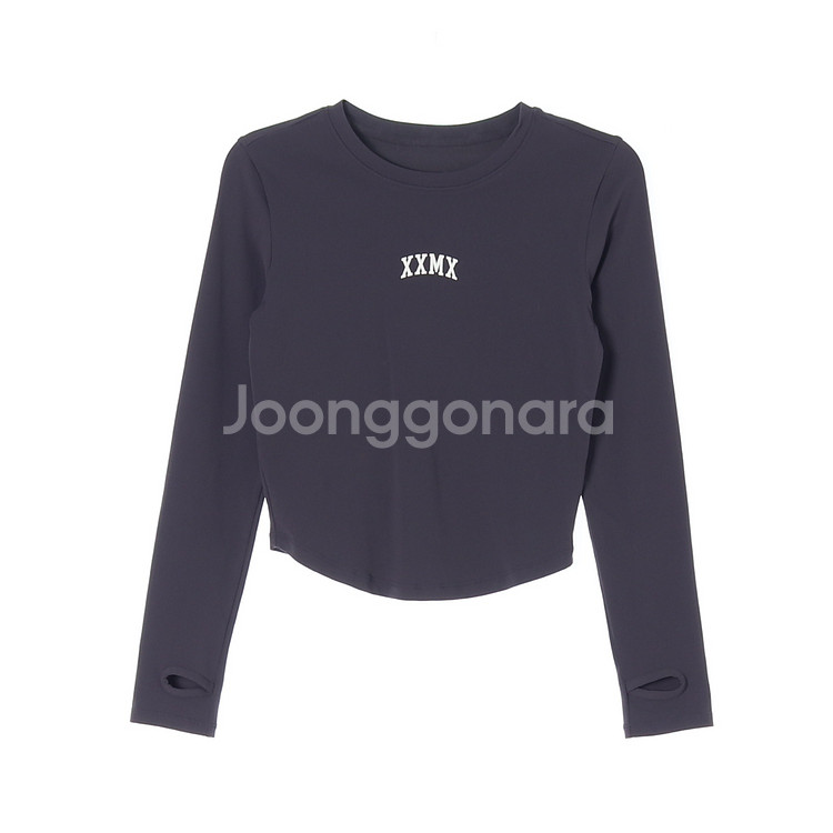 (새상품)[M]젝시믹스 차콜 핑거홀 긴팔 티셔츠--0