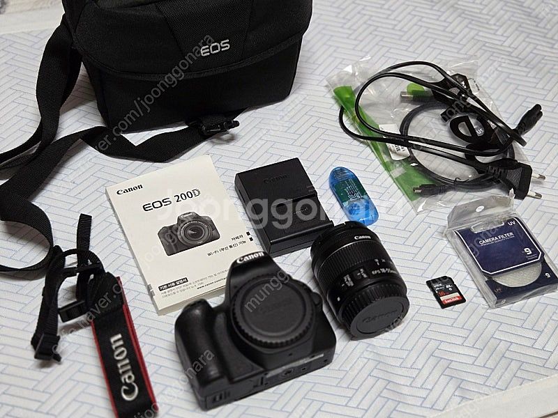 정품 캐논 EOS 200D, 18-55m 렌즈 풀박스--0