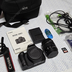 정품 캐논 EOS 200D, 18-55m 렌즈 풀박스