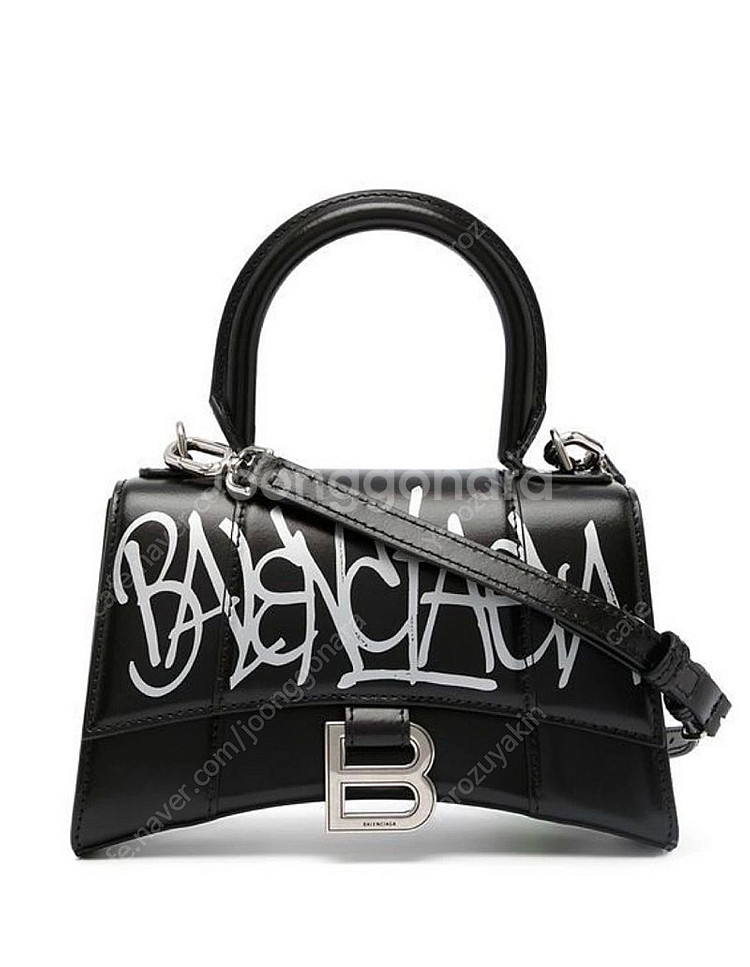Balenciaga발렌시아가 아워글래스 페인팅 로고블랙--0