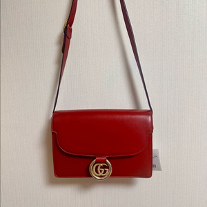 정품)구찌 GUCCI GG링 숄더백 레드버건디
