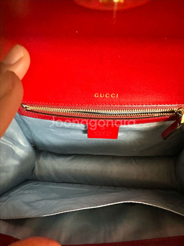 정품)구찌 GUCCI GG링 숄더백 레드버건디--5