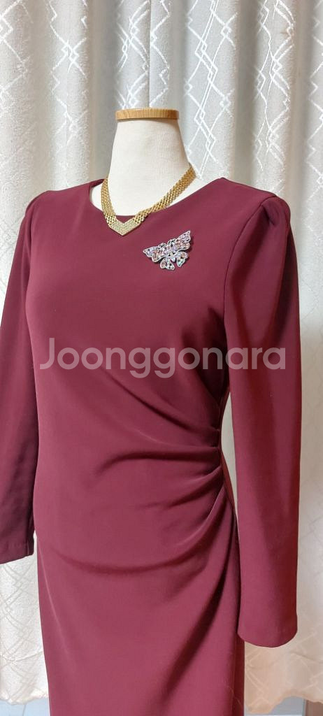하객룩 스판 입니다 원피스 여성 봄 가을 여름--0