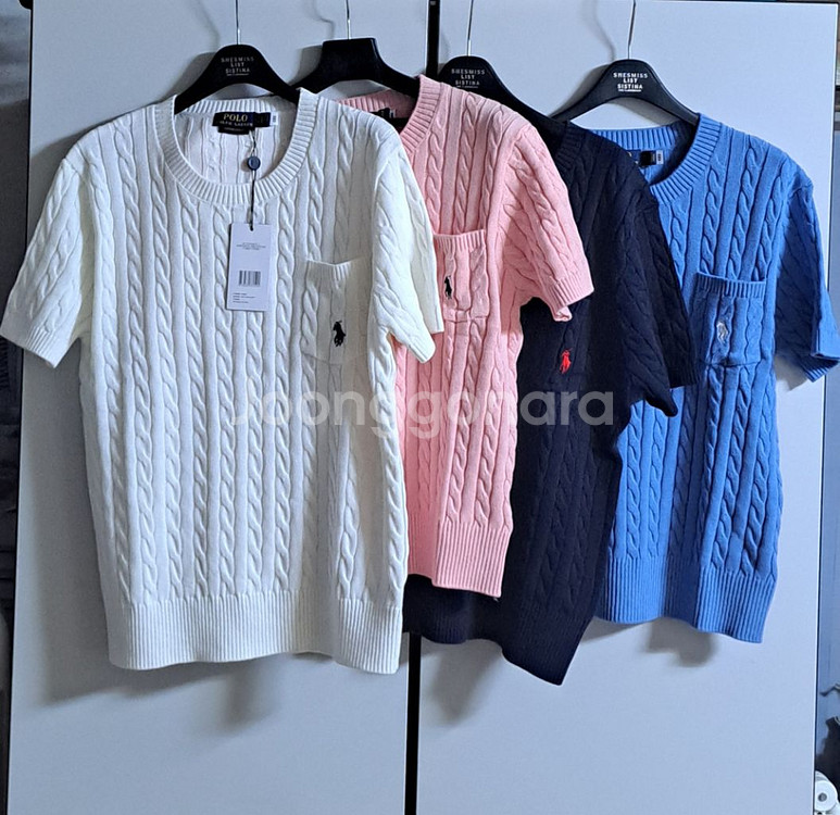 (S.M.L)폴로 랄프로렌 여성용 슬림핏 반팔니트--0