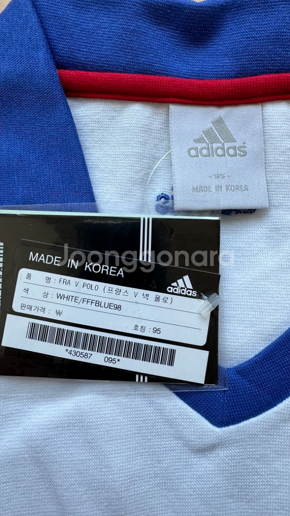 아디다스 adidas 프랑스 뢰블레 국대 반팔티셔츠 정--4