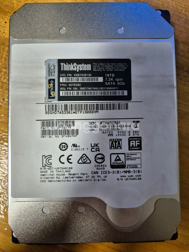 웨스턴 디지털 18tb hdd(oem) 중고 팝니다--0