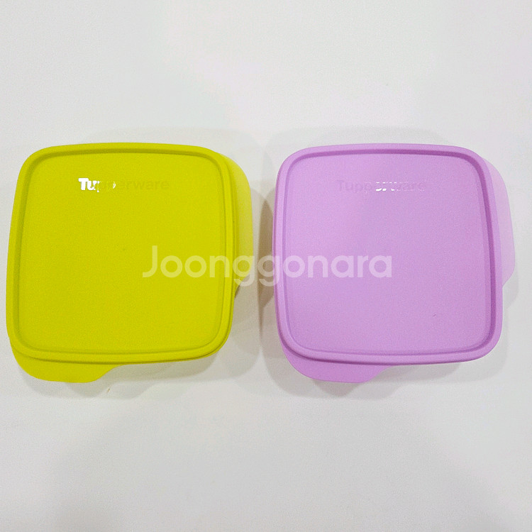 타파웨어 쁘띠도시락 (2) 레몬.연보라 판매합니다--0