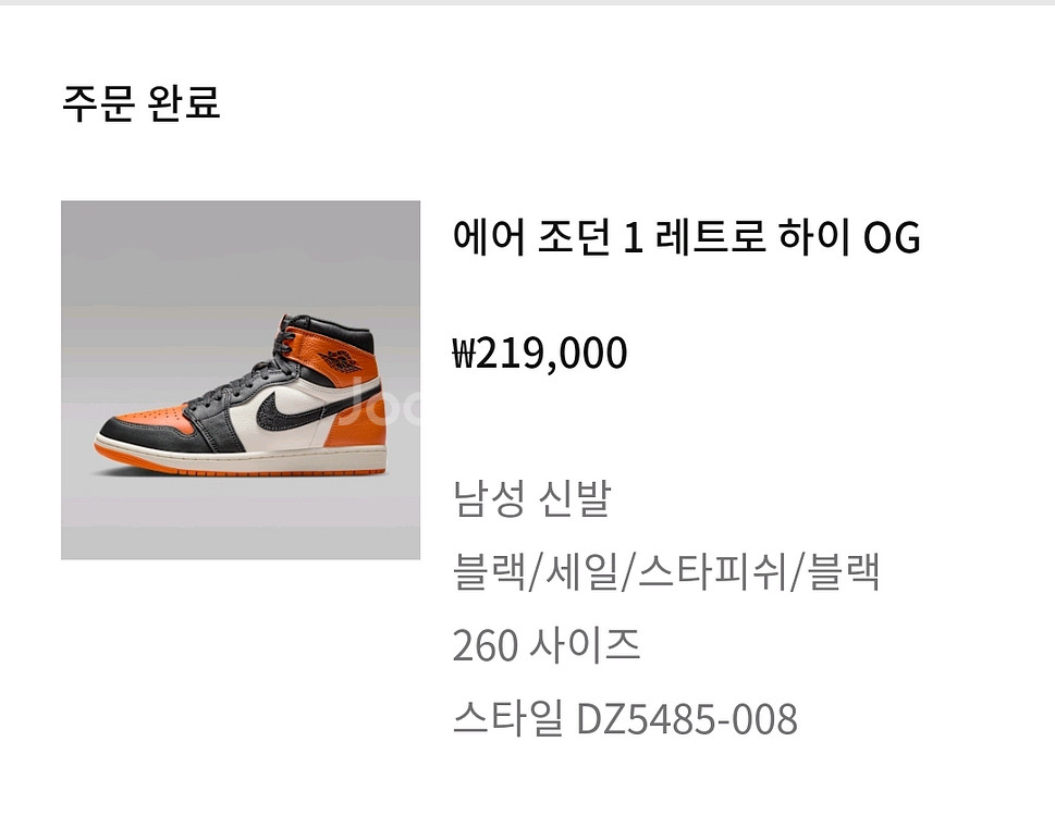나이키 조던1 레트로 하이 쉐터드 백보드 260--0