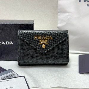 (백화점)프라다 사피아노 3단 폴딩 미니 지갑